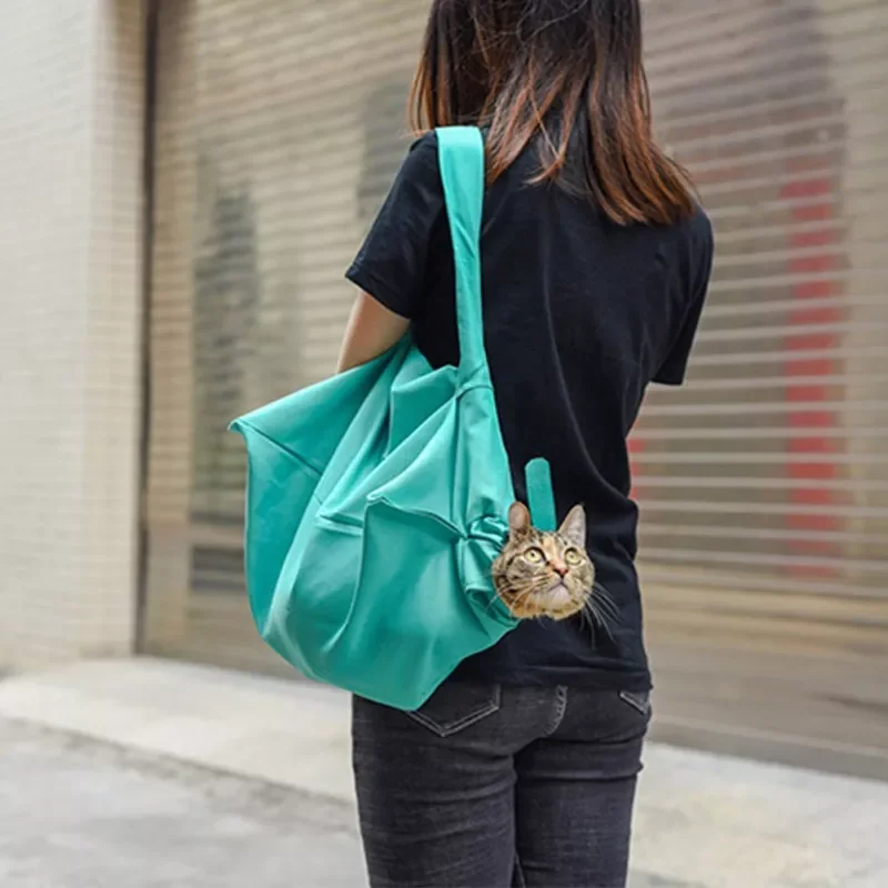 

Pet Cat Breathable Outdoor Travel Shoulder Bag Sling Carrier For Puppy, Cats, Hands Free Shoulder Pet Pouch Tote Cute