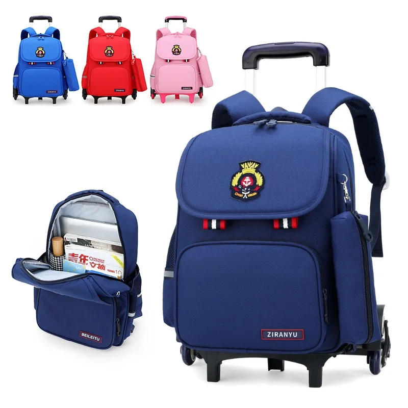 Водонепроницаемые школьные ранцы для девочек, детские школьные портфели на колесиках, ортопедические детские школьные рюкзаки для мальчик...