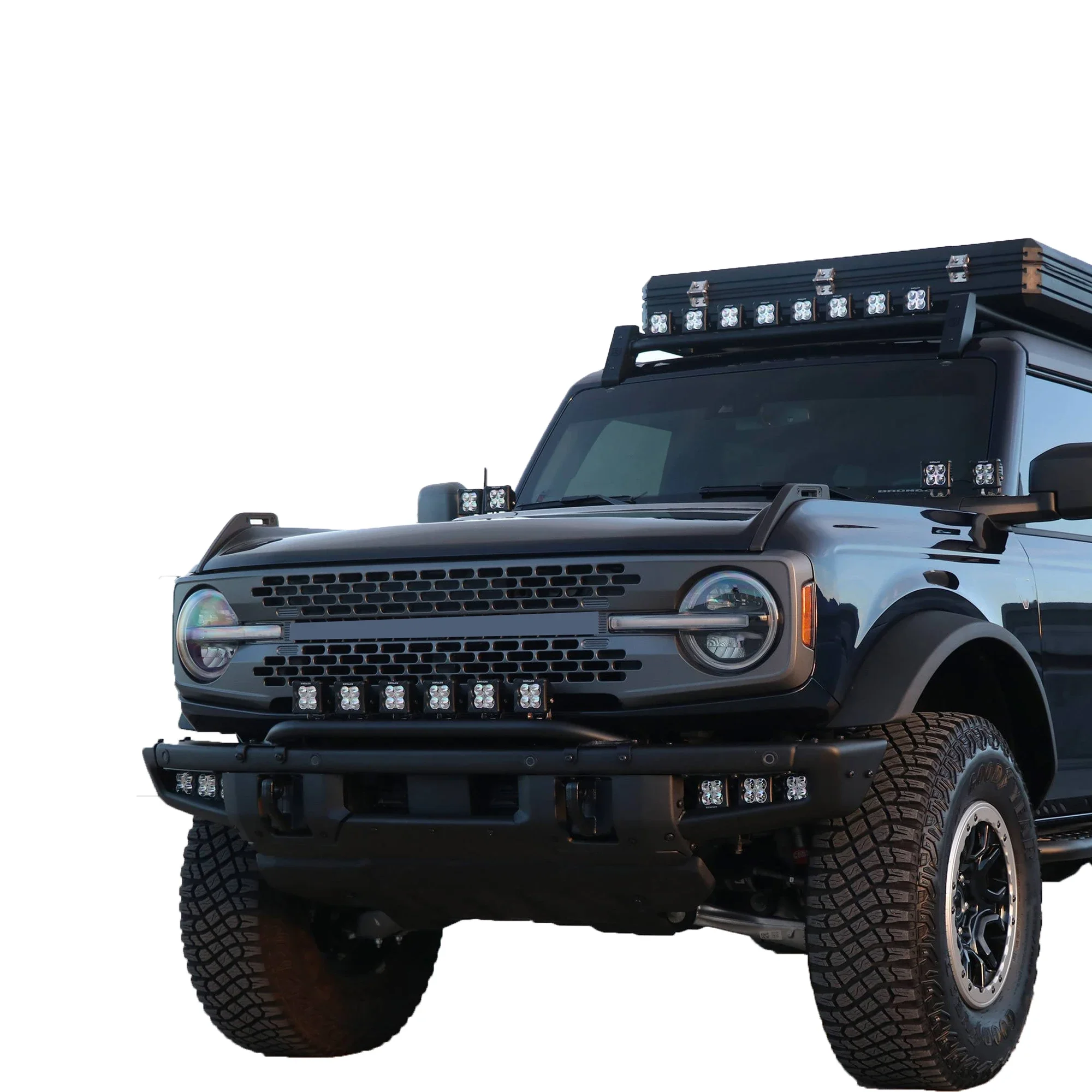 Фото Передний бампер HW 4x4 для бездорожья с нижней трубкой для Bronco №1