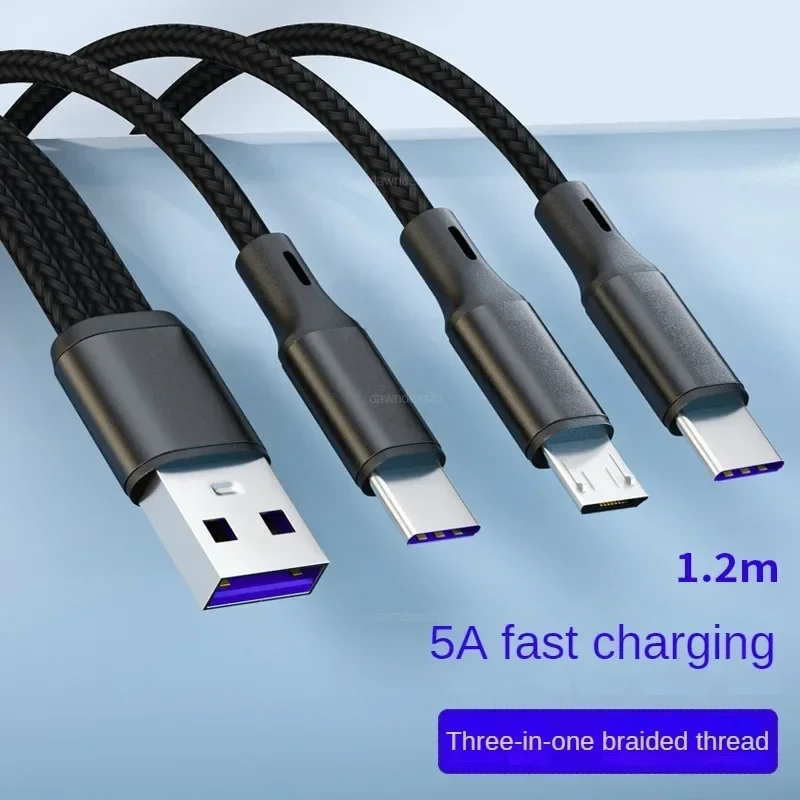 USB-кабель для зарядки 3 Type-C Micro USB-разветвитель