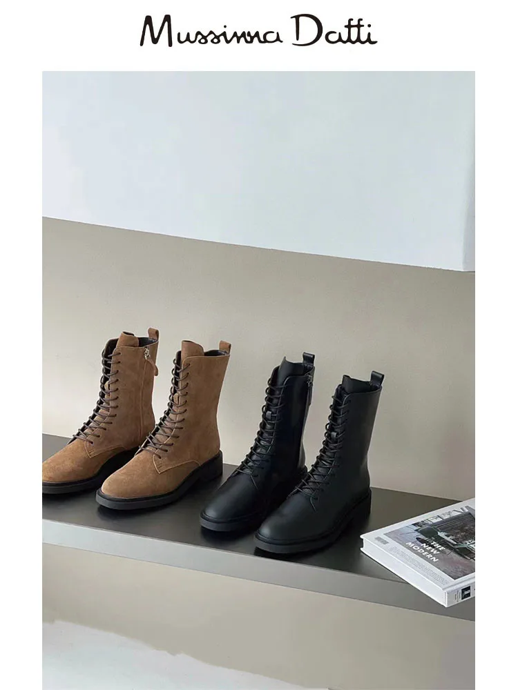 Женские ботильоны Murrinna Daffi 2024 уличные мотоциклетные кожаные сапоги женские
