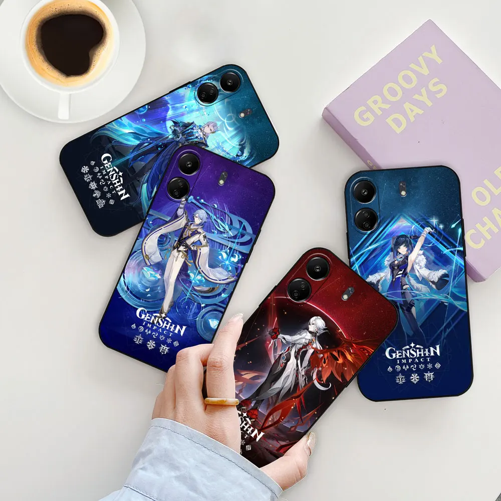 Чехол для смартфона мягкий черный Redmi 13C 12C 12 10 10C 9 9C K60 K50 K40 K40S Ultra Gaming Pro Plus