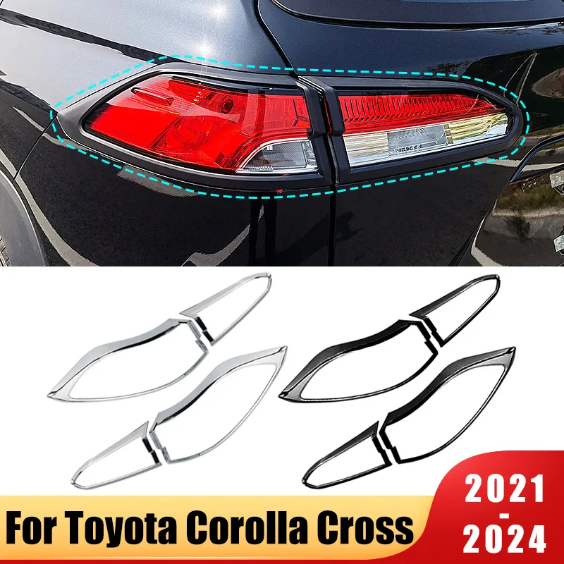 

For Toyota Corolla Cross XG10 2021 2022 2023 2024 Car Tail Light Frame Cover Trim Rear Brake Lamp Strips Exterior Accessories