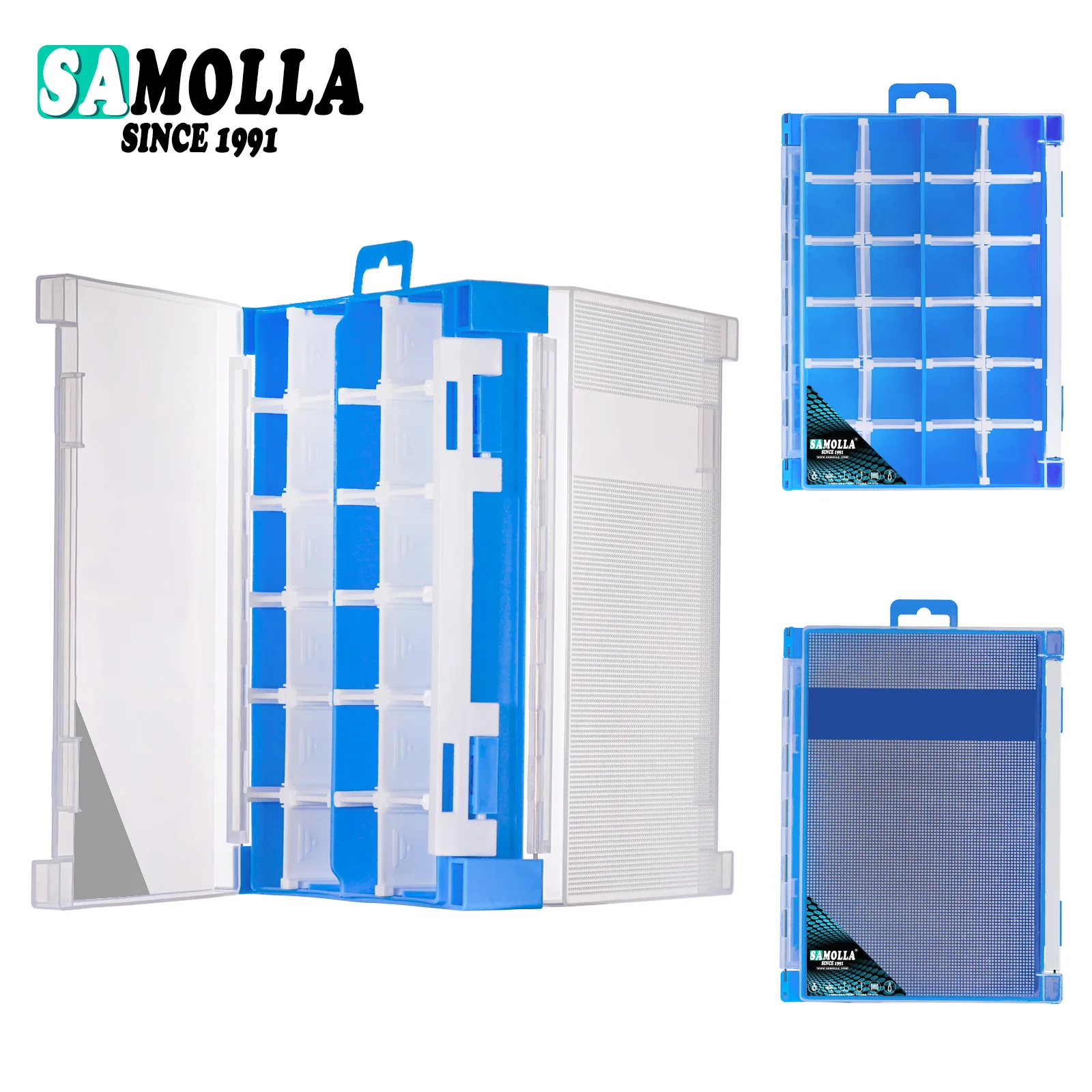 

Double Sided Fishing Box Baits Box Compartments Plastic Accessories Storage Tackle Container Case Adjustable Organizer