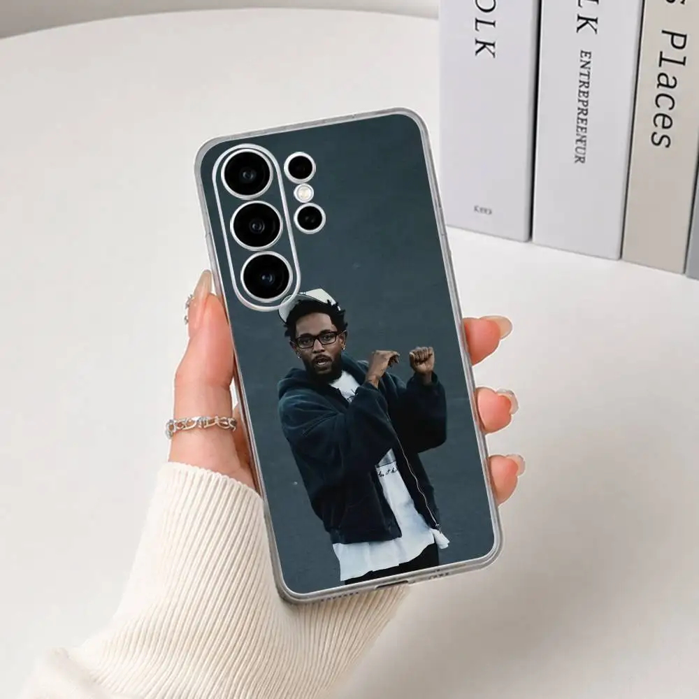 Фото Чехол для телефона с изображением рэпера Кендрика Ламара для Samsung S25, S24, S21, S22, S23, S30, Ultra, S20, Plus, FE, Lite, прозрачный №2