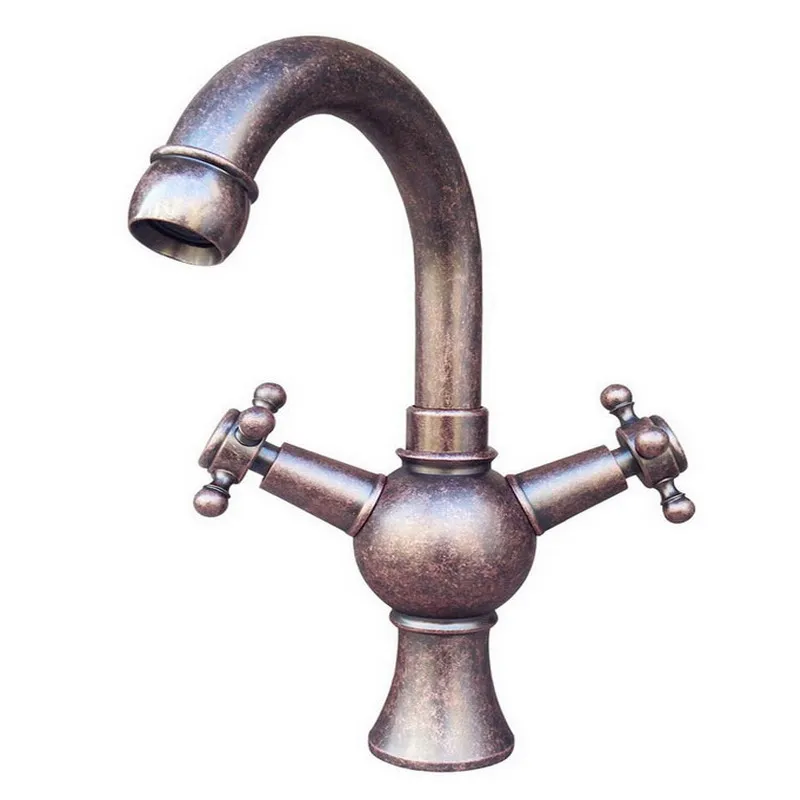 

Rome Red Antique Copper Single Hole Two Handles Swivel Spout Kitchen Sink Bathroom Vessel Basin Faucet Mixer Tap ann012