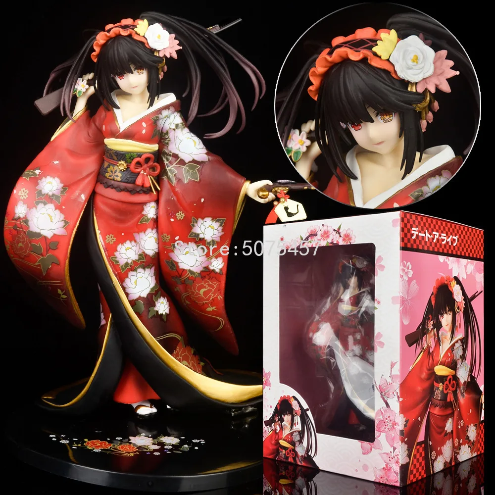 

23cm KDcolle Date A Live Anime Figure Tokisaki Kurumi Alluring Kimono Action Figure KADOKAWA Kurumi Tokisaki Figurine Model Toys