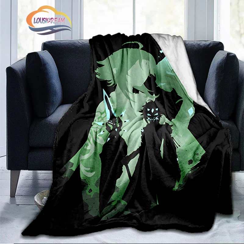 

Genshin Impact Role-playing flannel Throw blanket Game cartooblanket Warm travel blanket Office sofa blanket Bed decoration