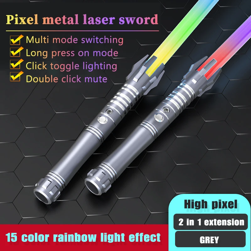 Световой меч Xenopixel Pro ffie, Металлическая рукоятка, тяжелый светильник RGB, световой меч 15 цветов, чувствительный плавный светильник, световой меч, подарки
