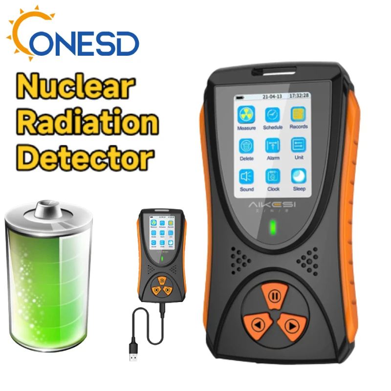 

Счетчик Гейгера, детектор ядерного излучения, рентгеновский бета-гамма-детектор, счетчик Гейгера, дозиметр, тестер рентгеновского излучения с литиевой батареей