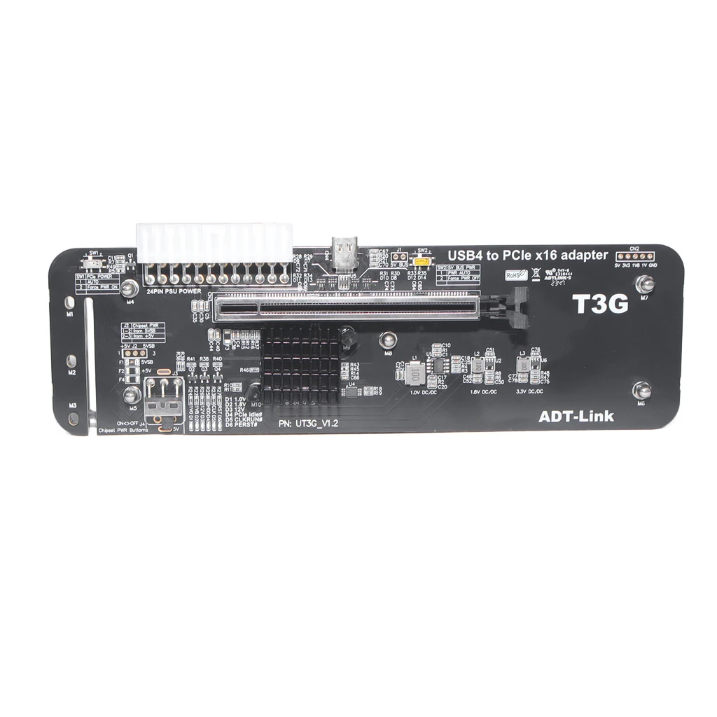Видеокарта ADT UT3G для NUC ITX STX ноутбука ПК внешний адаптер USB4 к PCIex16 eGPU поддержка