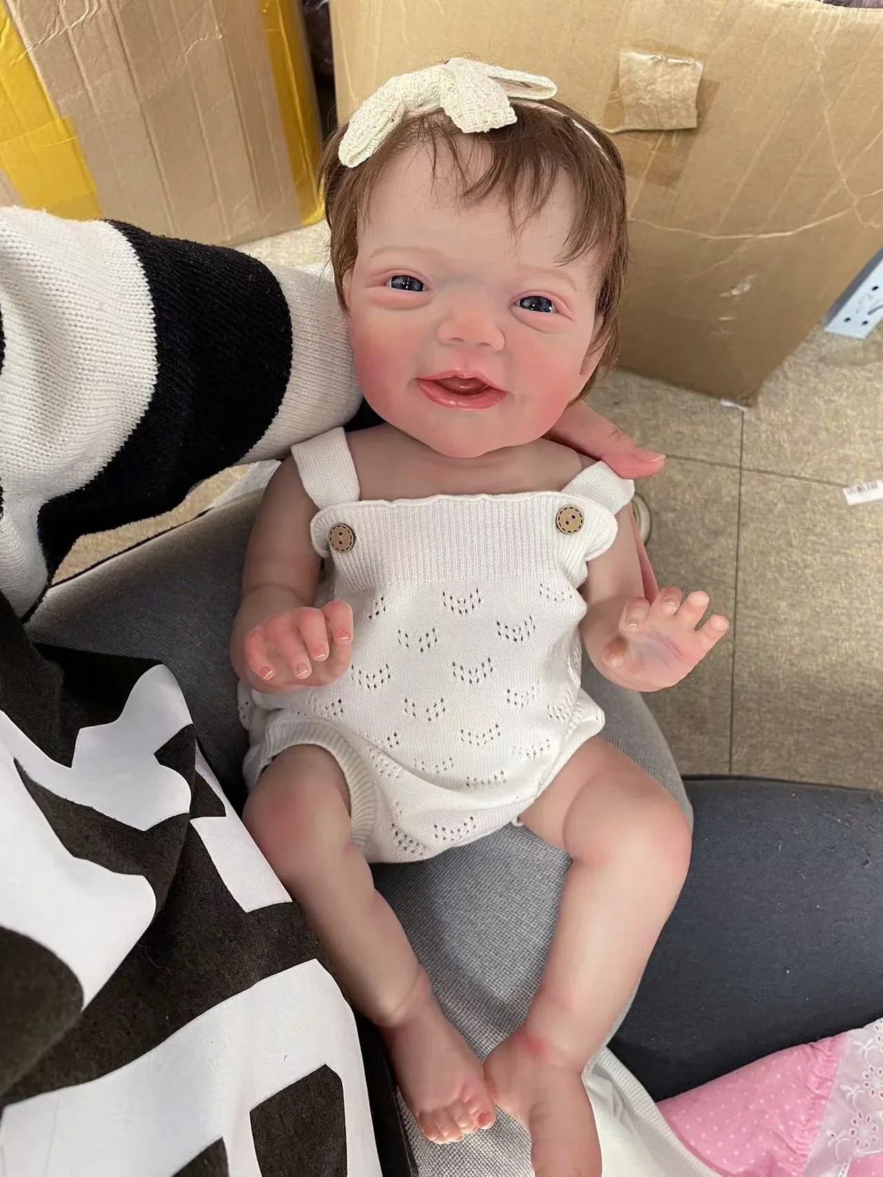 Кукла Шарли Реалистичная мягкая на ощупь Кукла-младенец многослойная 3d-кожа 48 см