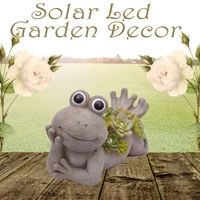 teresas collections garden decor solar statue resin frog animals figurine ornaments outdoor sculpture miniature yard decoration