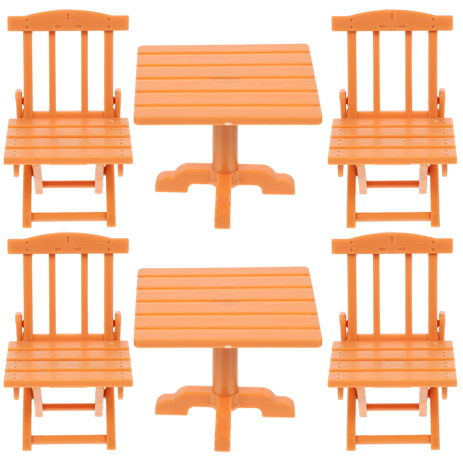 

Coffee Table Plastic Furniture Mini Adorn Dining Model Models Simulation Chair Miniature Desktop Decor