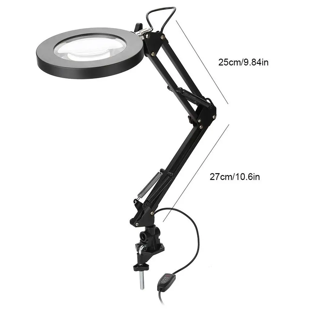 

Clamp Mount LED Magnifier Lamp Salon 5X Magnifying Lamp Eyeliner Manicure Tattoo Beauty Light