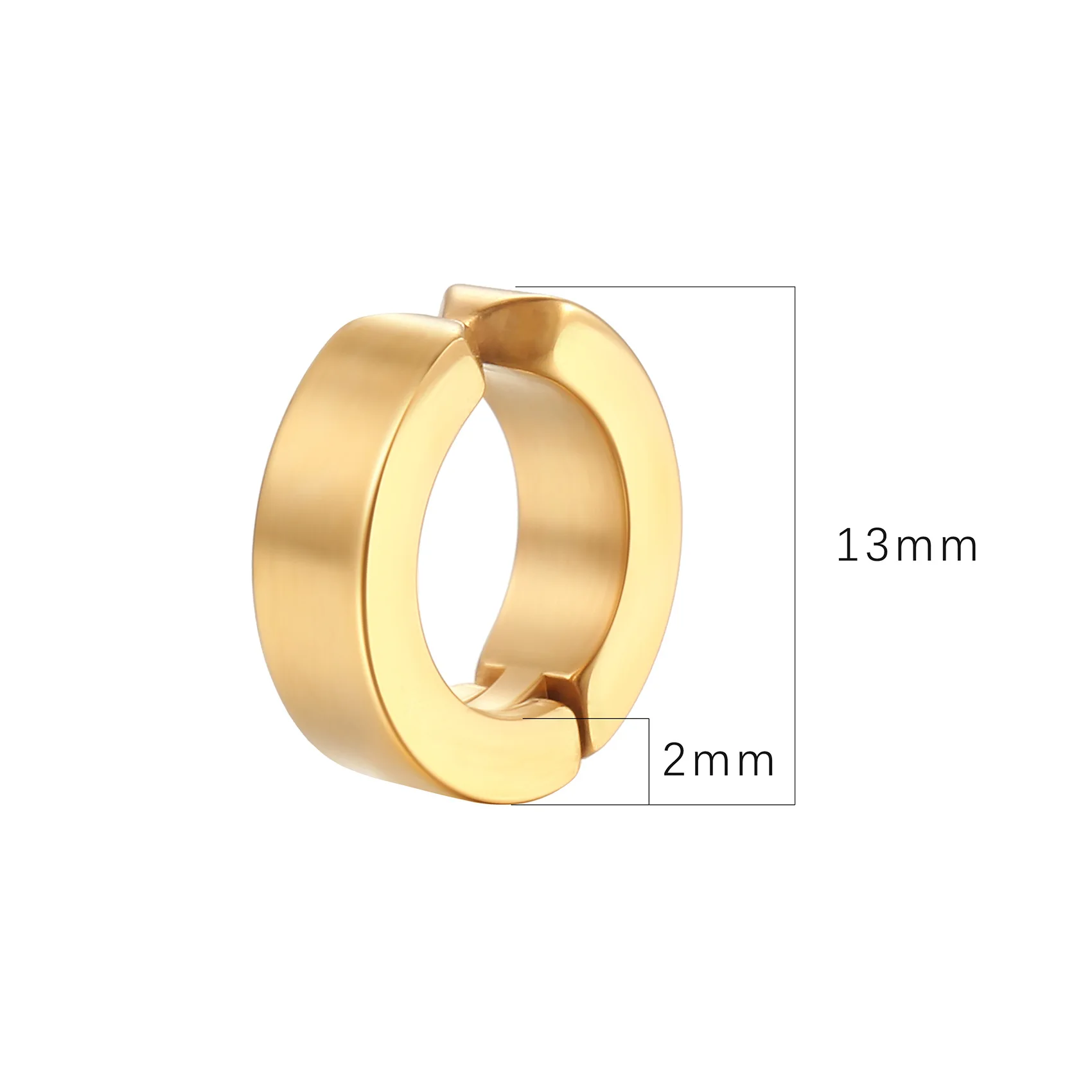 Мужские и женские серьги-кольца из нержавеющей стали 3 цвета