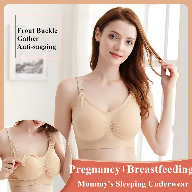 

Maternity Bras Wirefree Nursing Bra Underwear Pregnancy Clothes Prevent Sagging Breastfeeding Women's Breathable Lactancia Bra