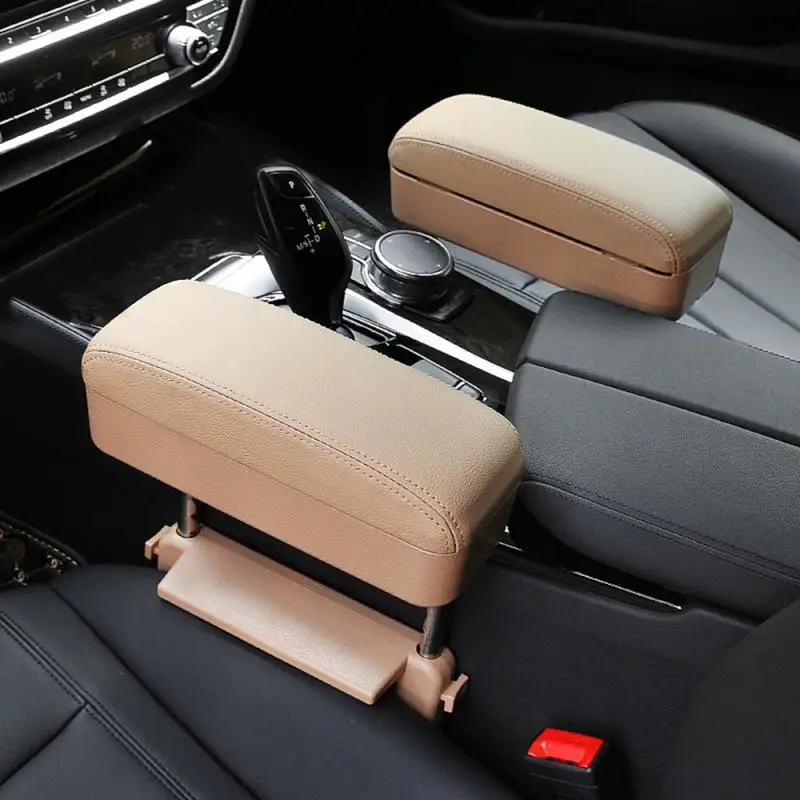 

Universal Car Armrest Pad Multipurpose Leather & ABS Car Seam Storage Box Adjustable Height Armrest Wireless Armchair