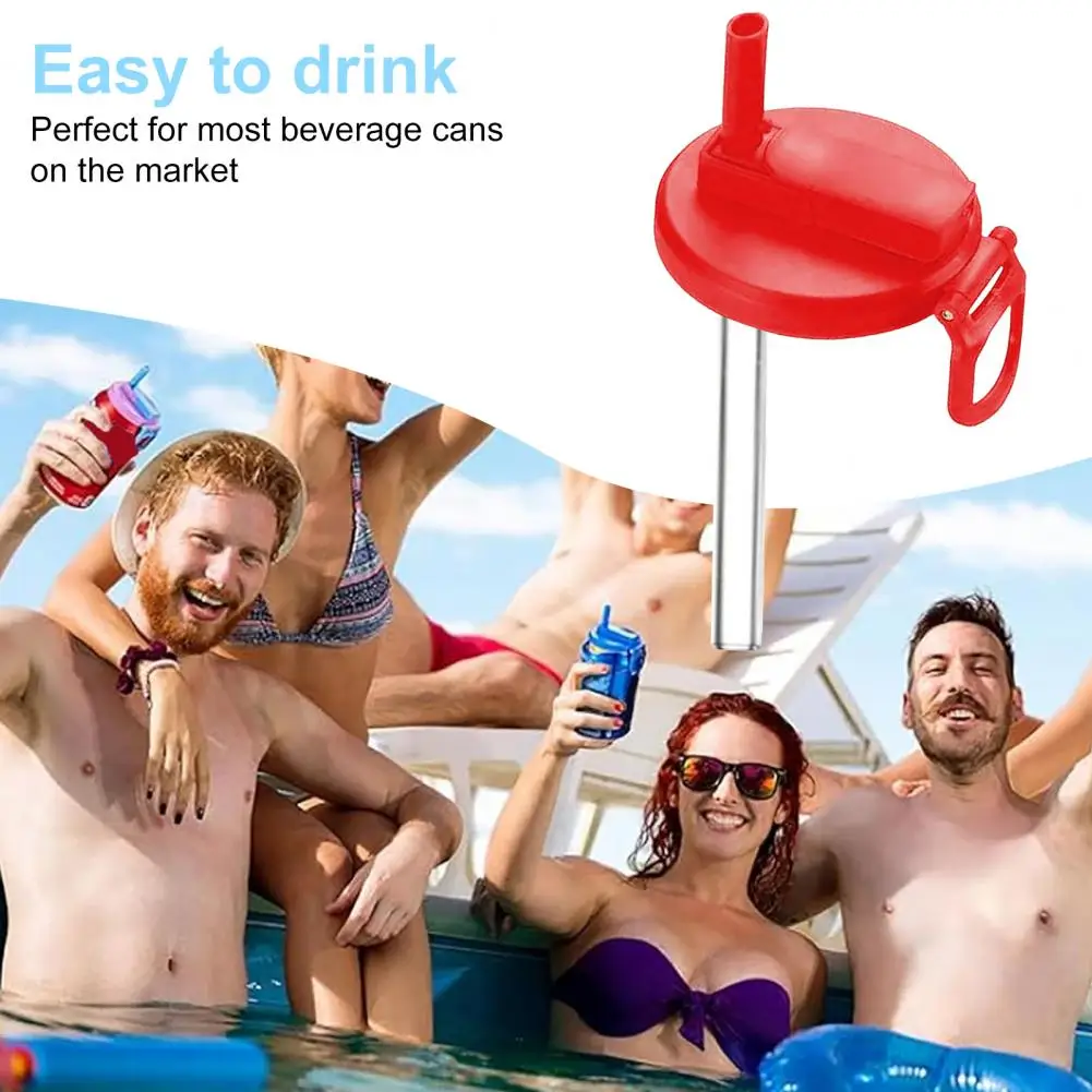 Уплотнение для напитков многоразовые крышки соды без BPA с соломинками маркера