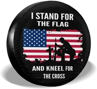 juhucc i stand for the flag kneel for the cross waterproof dust proof universal wheel tire covers fit for trailersuv truck and