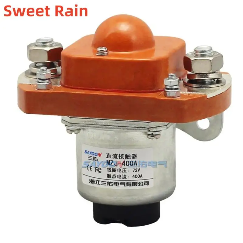 SAYOON SZJ-400A Контактор постоянного тока MZJ-400A Силовое реле 12 В 24 36 48 60 72 120 для