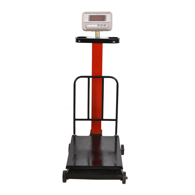 

4 Wheels Platform Mechanical Weighing Scale Floor Scale Dial Showing scale 200kg