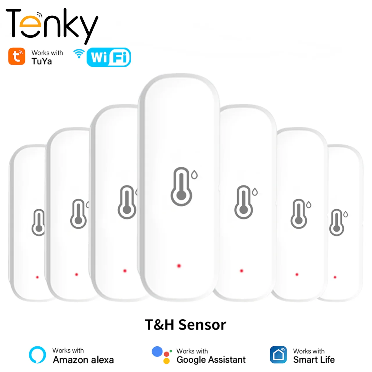 

Intelligent Linkage Home Assistant Wifi Tuya Smart Home Temperature and Humidity Sensor Work With Amazon Alexa and Google Home