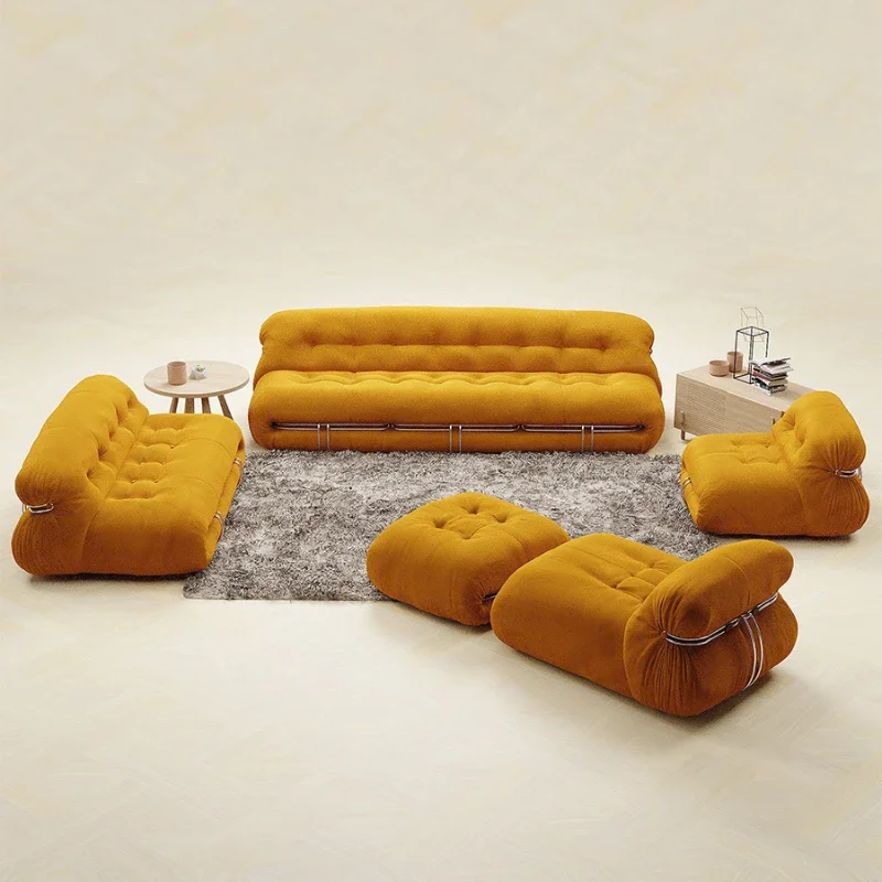 Роскошные мягкие диваны для гостиной в минималистическом стиле L-образной формы