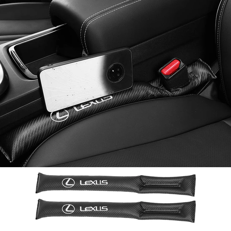 

2pcs Car Seat Gap Filler Universal Soft Leakproof Padding PU Leather Leak Proof Pad Plug Spacer Decorative Accessories For Lexus