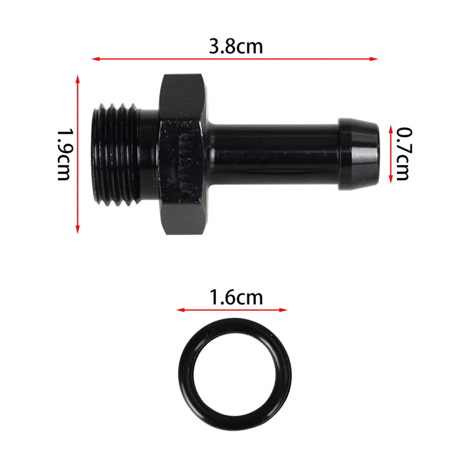 6 AN 6AN Мужская раструбная головка до 5/16 дюймов. Нажимной фитинг для шланга.