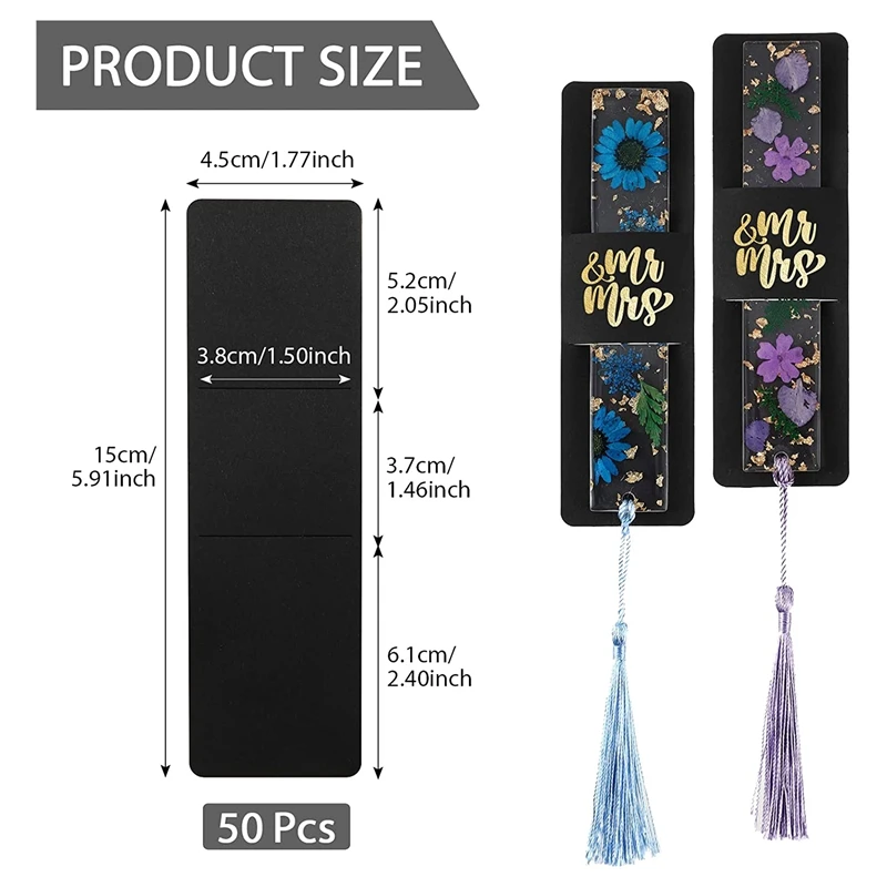 50 шт. держатель для закладок из смолы крафт-рукава сделай сам закладки карты