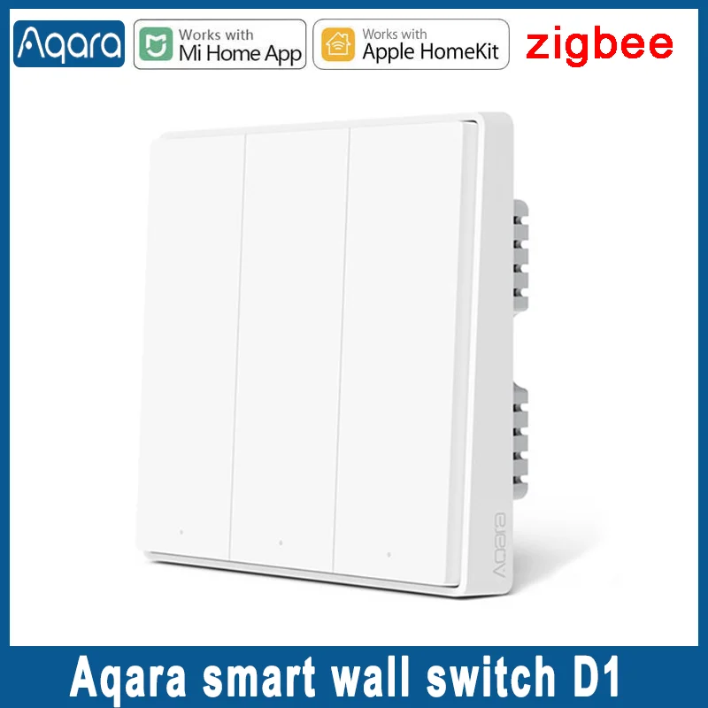 Aqara Wireless Smart Wall Switch 1/2/3 Keys Zigbee 3.0 With Or Without Neutral Smart Home App Control For Mi Home Apple Homekit