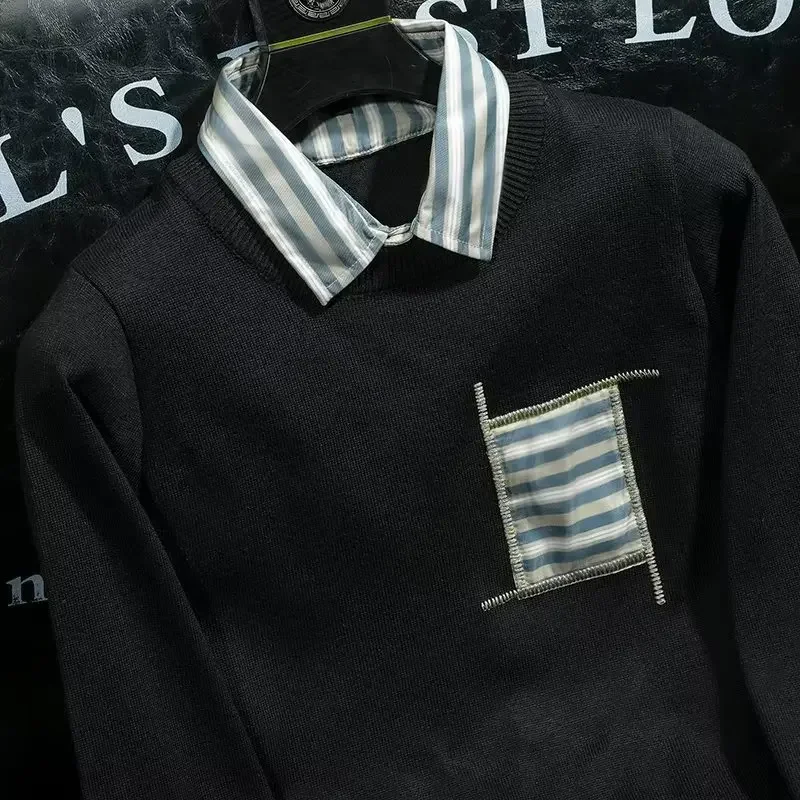 Модный комплект из двух предметов модный вязаный топ свитер пуловер