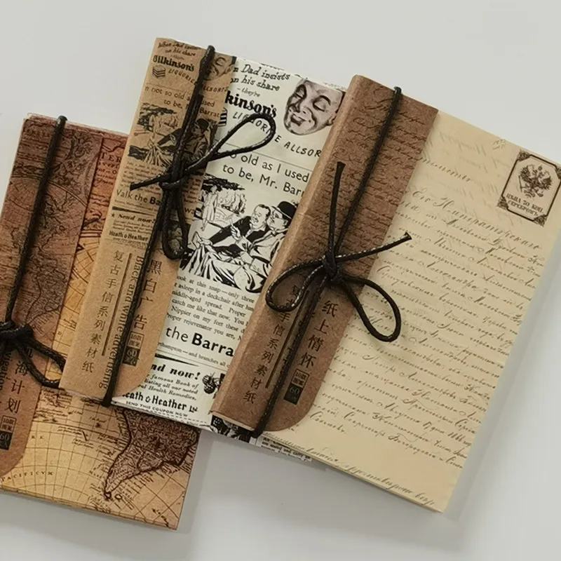 

60pcs Vintage Scrapbooking Diy Material Paper Decorative Retro Letter Map Notes Collection Diary Journal Background Paper