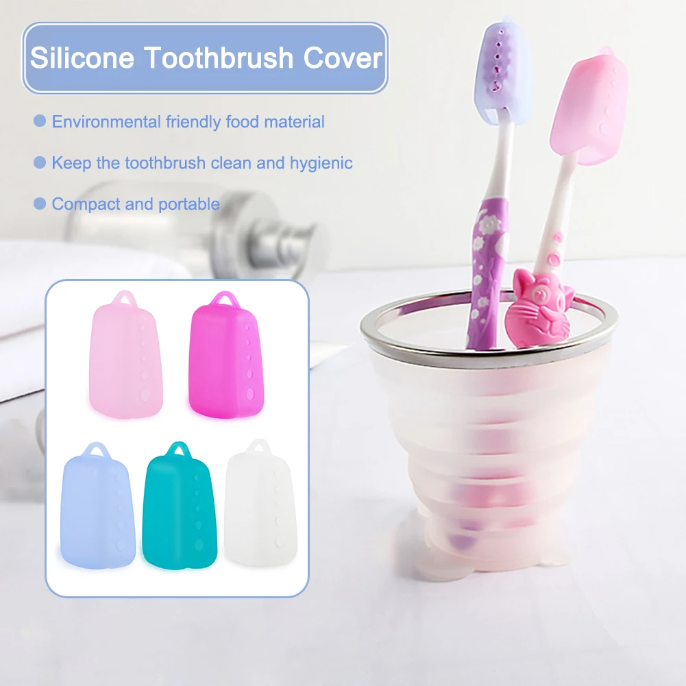 

3Pcs Toothbrush Headgear Kid Toothbrush Cover Holder Portable Tooth brush Cover Brush Cap Case Protector For Travel Camping