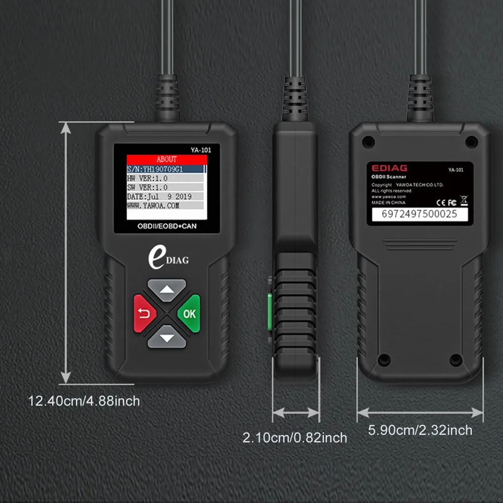 Цифровой дисплей считыватель кодов OBD2 многоязычный код неисправности четкие
