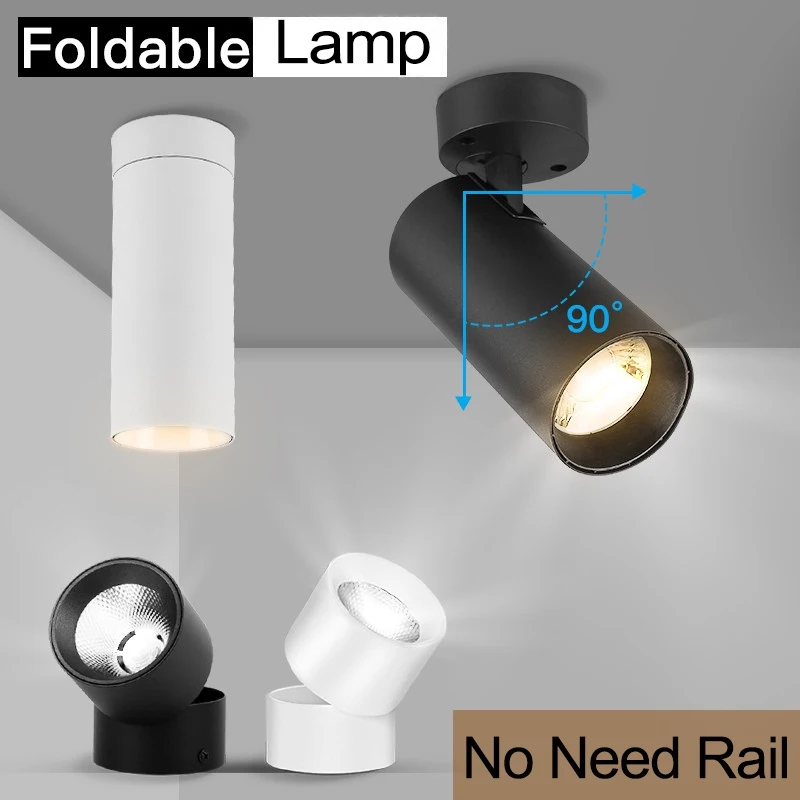 Светодиодный потолочный светильник NoEnName_Null складной черный/белый