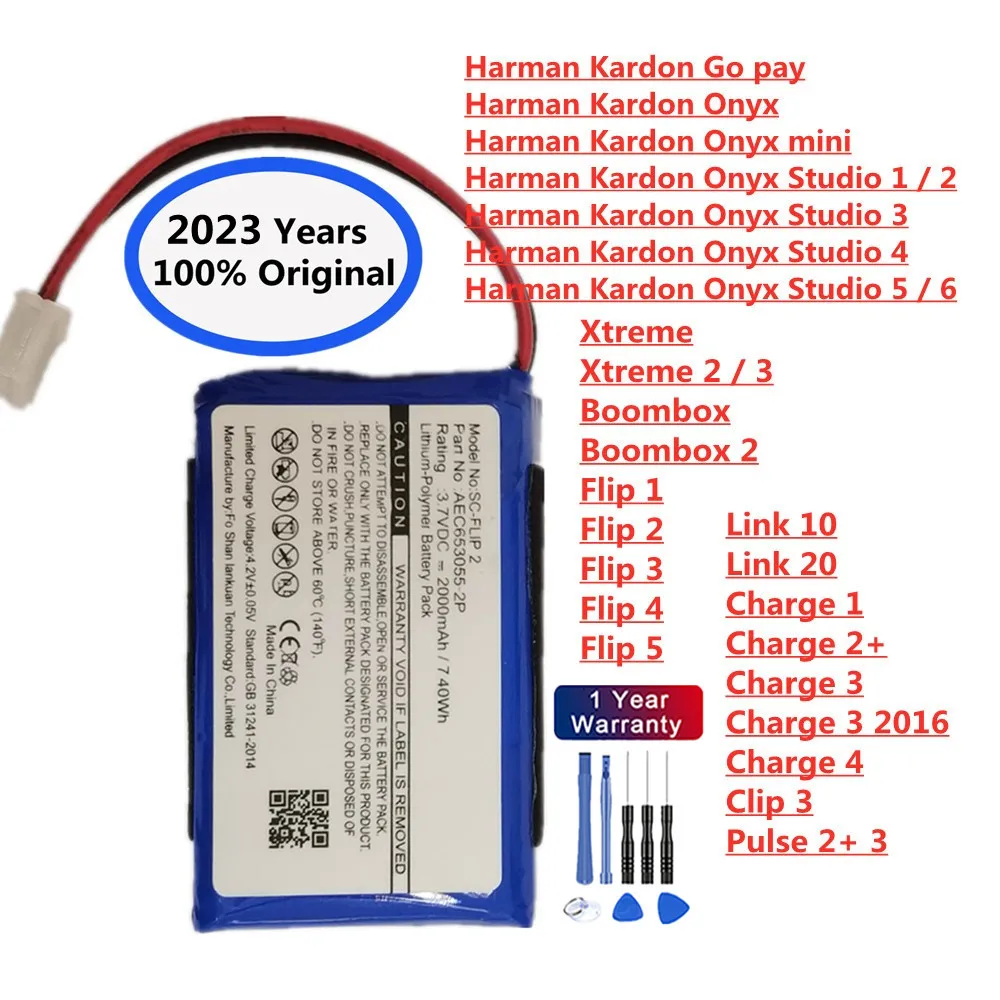 

Harman Kardon Onyx Studio 6 5 Go pay Mini JBL Xtreme Boombox Clip Pulse 2+ Link 20 10 Charge Flip 4 3 2 Original Speaker Battery