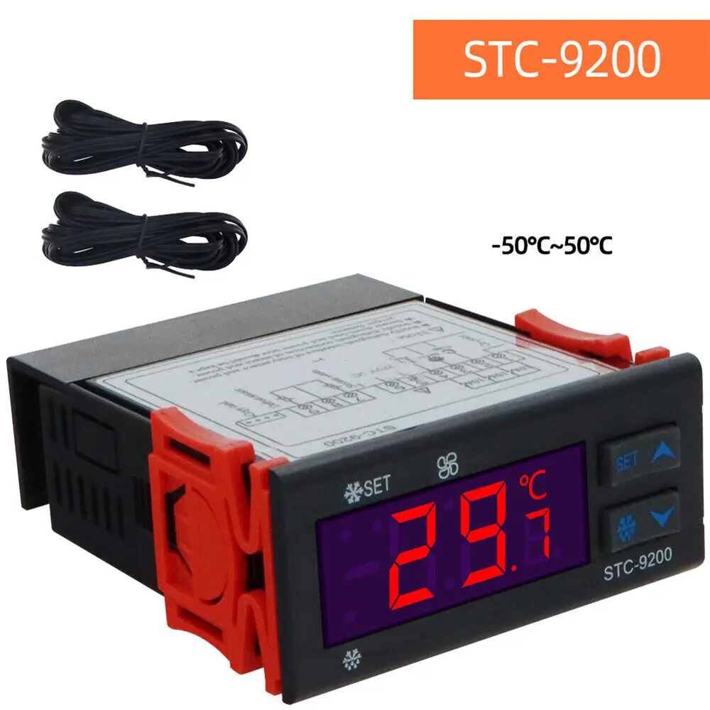 AC 220V Digital Temperature Controller STC-9200 Included Defrosting Two Sensors