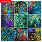 Алмазная 5D картина сделай сам, Павлинье, перо, стрекоза, искусство, вышивка крестиком, наборы для вышивки крестиком, подарок, домашний декор