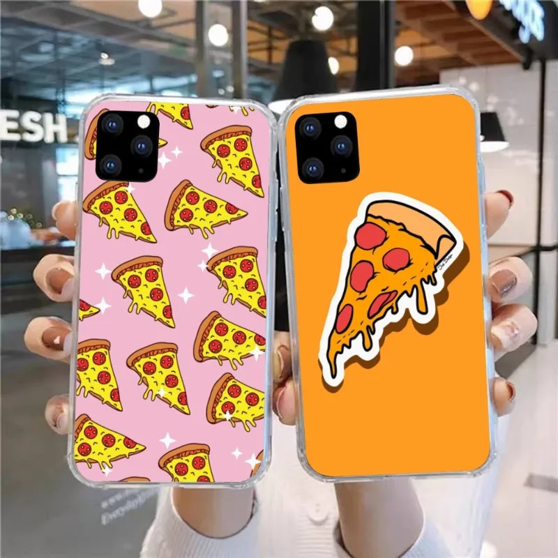 Cheese Pizza Phone Case for Huawei P50 P40 P30 Pro Mate 40 30 Pro Nova 8 8i Y7P Honor Clear Cover Funda Shell