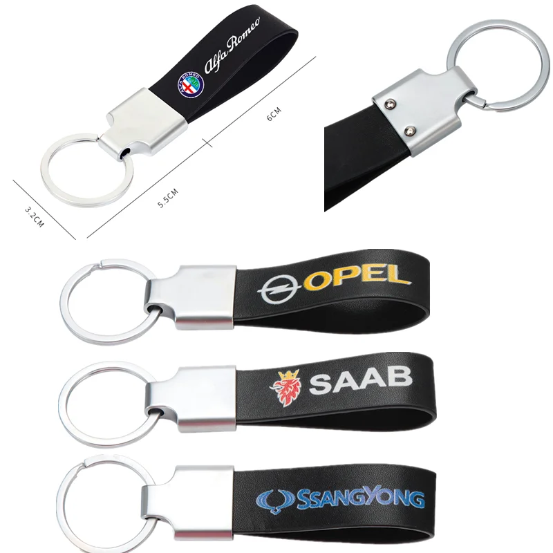 

3D Metal leather Car Styling Emblem Keychain Key Chain Rings For Toyota Camry Corolla Auris Ralink Avensis T25 Yaris Rav4 Prado