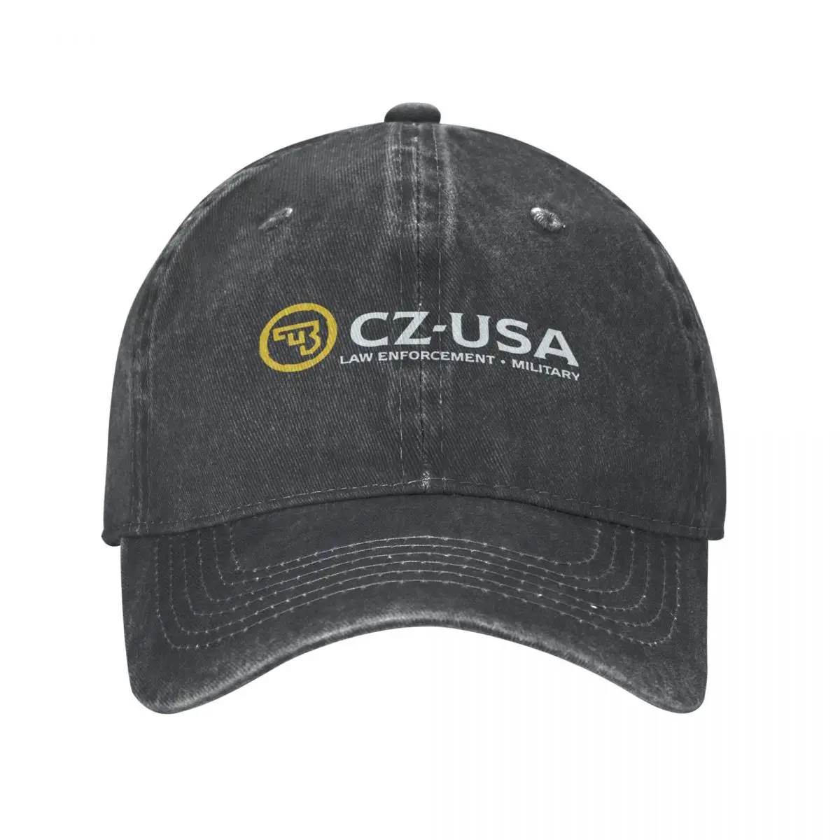 

CZ USA Guns Logo Men Baseball Cap Distressed Denim Washed Hats Cap Classic Outdoor All Seasons Travel Unstructured Soft Headwear