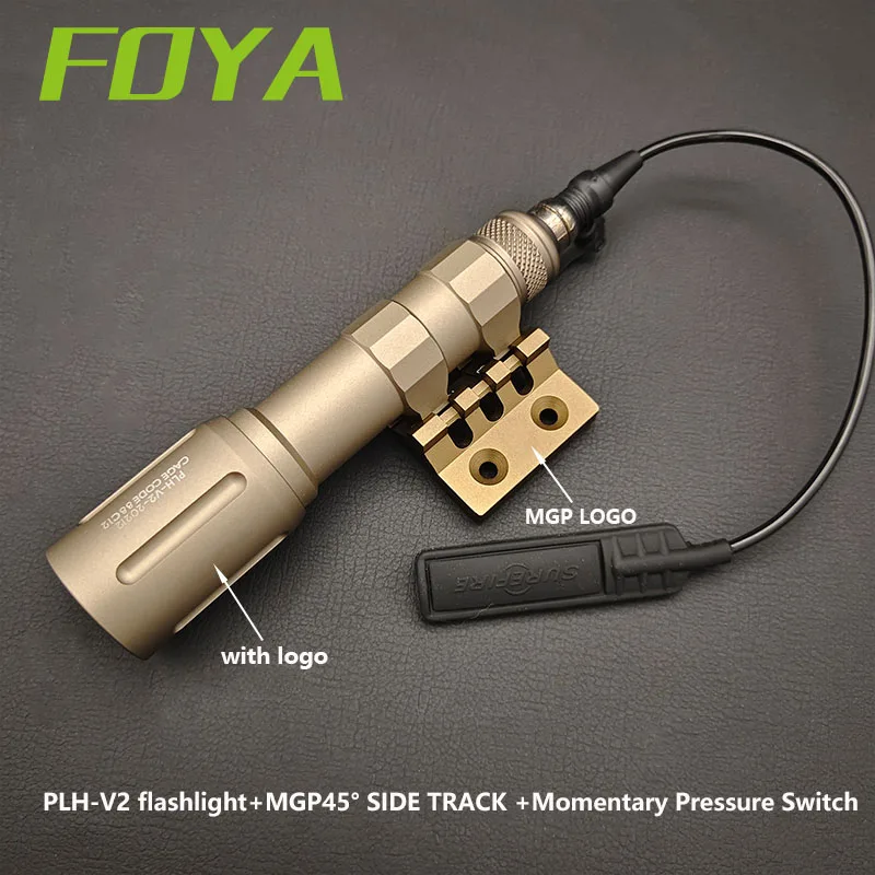 

sotac Modlit CNC PLHV2 Flashlight metal 1300 LM Tactical High Power Socut Light White LED Airsoft Hunting Weapon Lamp mlok Rail