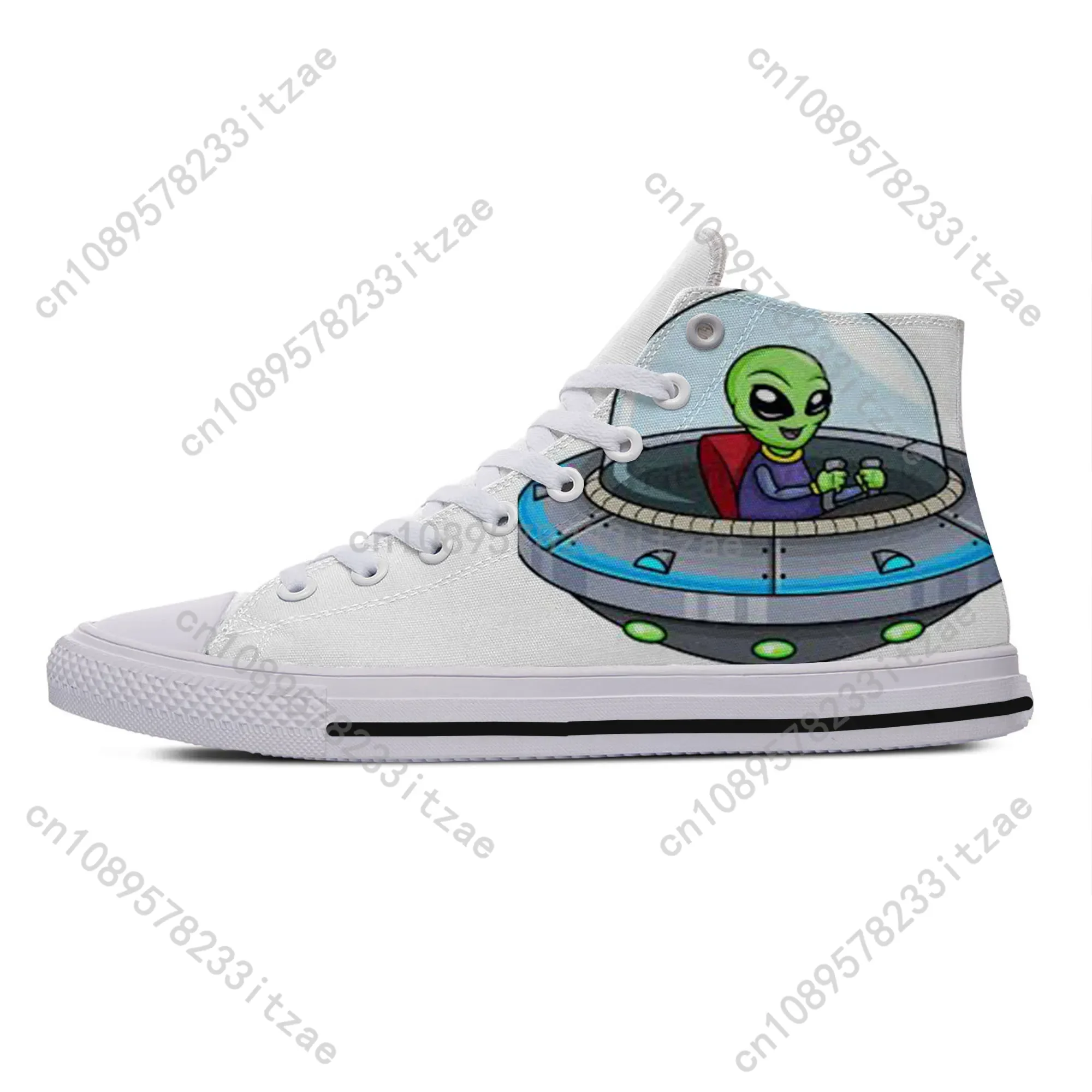 Кроссовки унисекс летние высокие модная повседневная обувь с мультяшным принтом