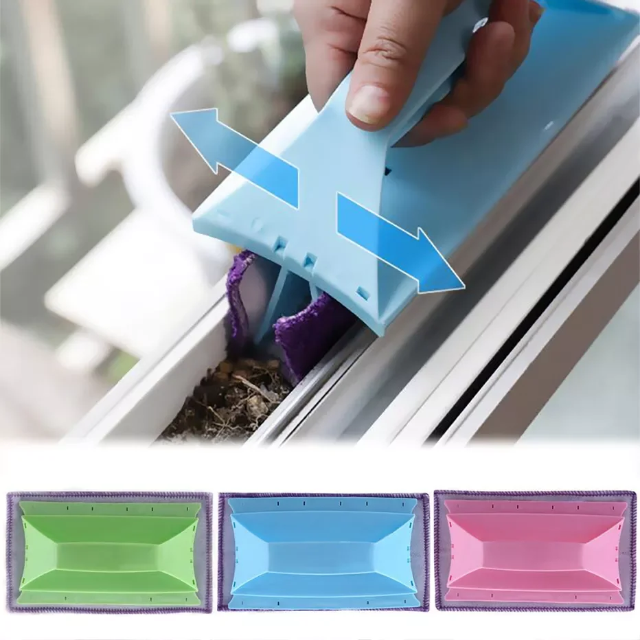 

Window WIpe Cloth Groove Cleaning Brush Magic Quick Corner Gap Cleaning Towel Detachable Door Window Cleaner Large