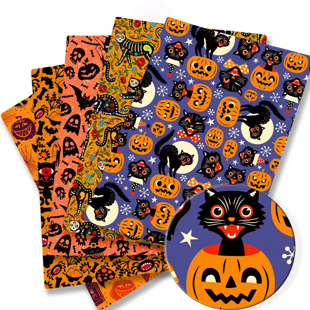 Хэллоуин, мультяшная ткань, горячая Распродажа, сделай сам 140*50 см, ручная работа, шитье, лоскутное шитье, стеганое детское платье, домашний лист, ткань с принтом, шитье для детей