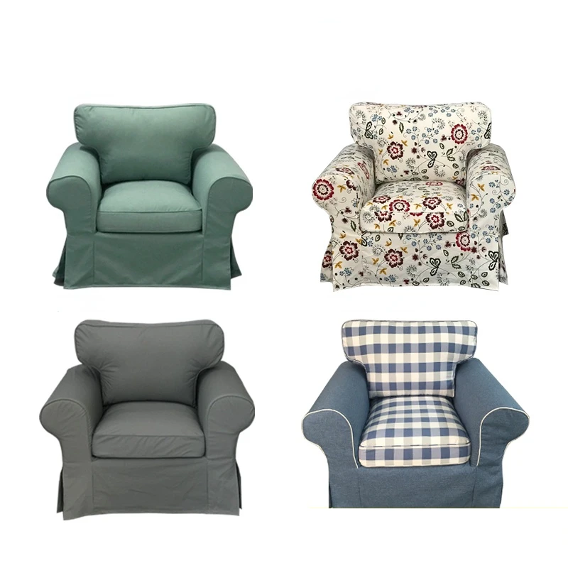EKTORP Available 1-Seat Sofa Cover  Cotton Linen Velvet Cat 