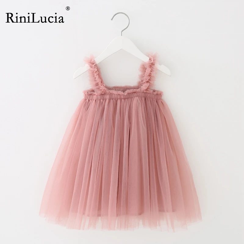 

RiniLucia Princess Kids Baby Dress For Girls Fancy Wedding Dress Sleeveless Party Birthday Baptism Dress For Girl Summer Dresses