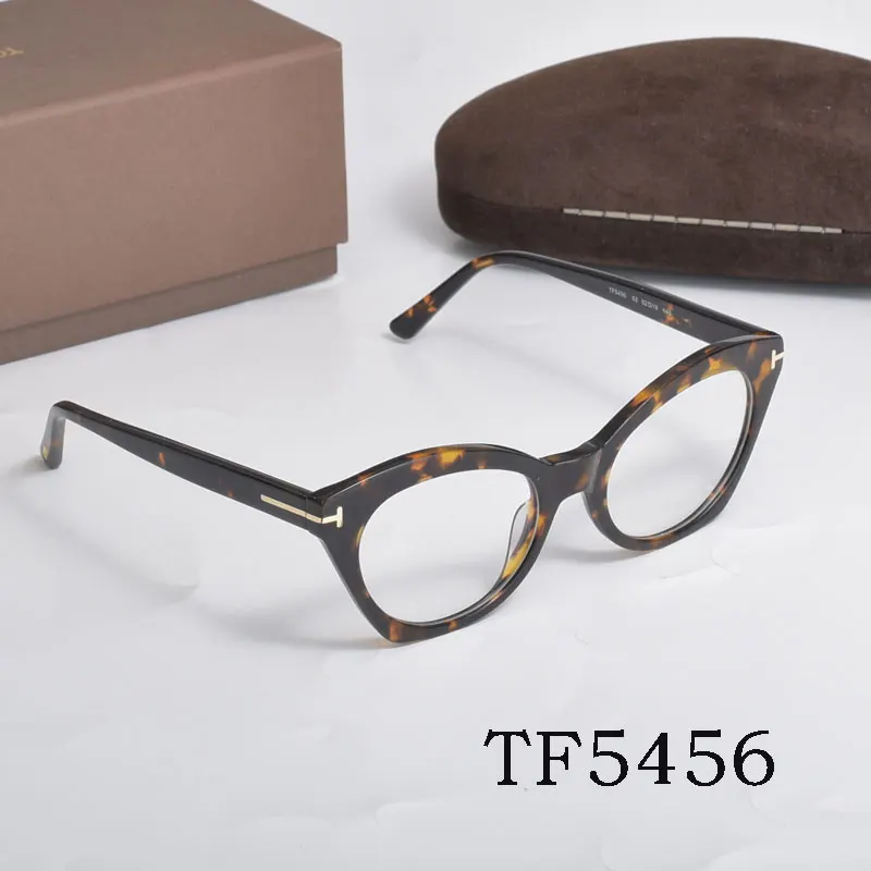 

Tom For Cat Eye Optical Eyeglasses Frames Forde Women Acetate Reading Myopia Prescription TF5456 Glasses With Case